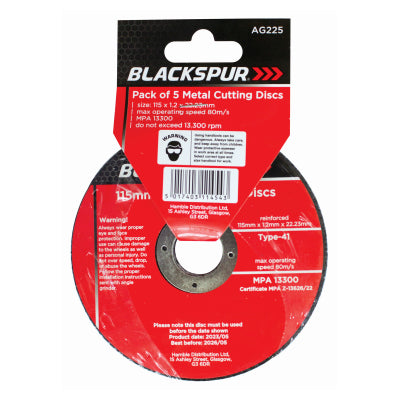 Kingavon Pack Of 5 115 X 1.2mm Metal Cutting Discs Kingavon Pack Of 5 115 X 1.2mm Metal Cutting Discs
